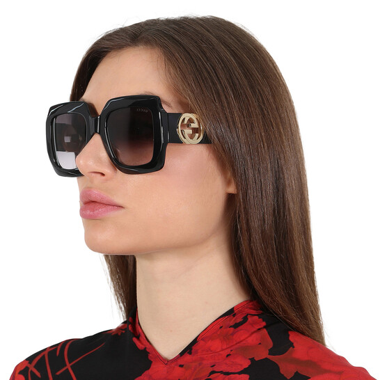 Gucci Grey Gradient Square Ladies Sunglasses GG1022S 006 54  display picture 3