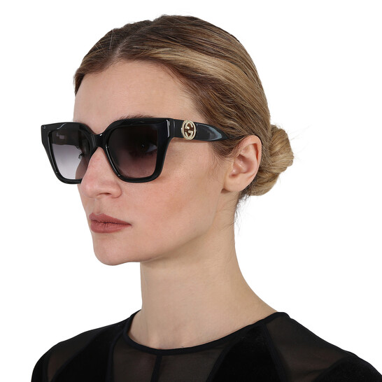 Gucci Grey Gradient Square Ladies Sunglasses GG1023S 008 54