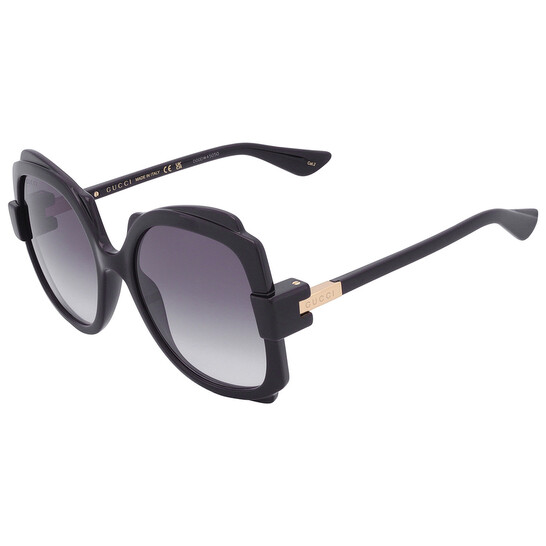 Gucci Grey Irregular Ladies Sunglasses GG1431S 001 57