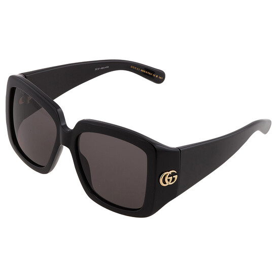 Gucci Grey Ladies Square Sunglasses GG1402S 001 55  display picture 3