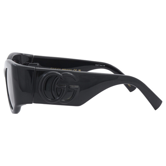 GUCCI GG1544S 001 BLACK GREY WOMEN\'S AUTHENTIC SUNGLASSES Gucci GG1544S 001 Oval Black Sunglasses | SmartBuyGlasses US main image 2