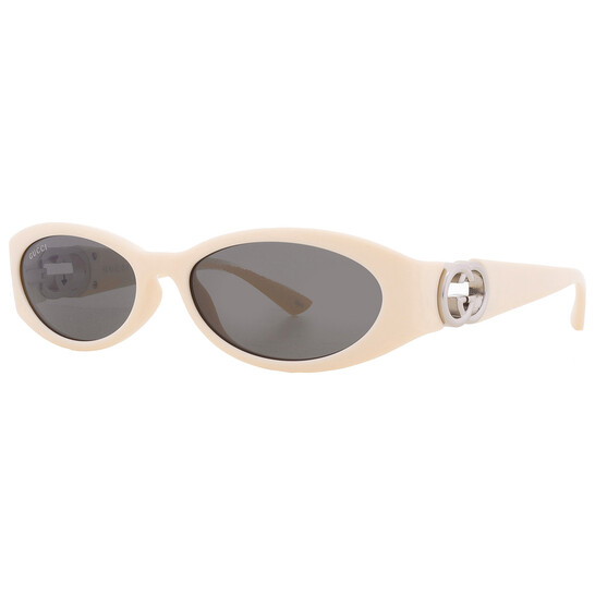Gucci Grey Oval Ladies Sunglasses GG1660S 004 54