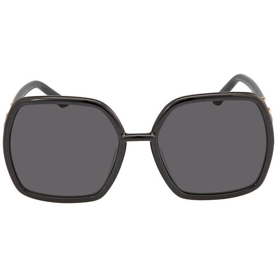 Gucci GG0890sa 58mm Square Rectangle Sunglasses Gucci Grey Oversized Ladies Sunglasses GG0890SA 001 58  main image 3