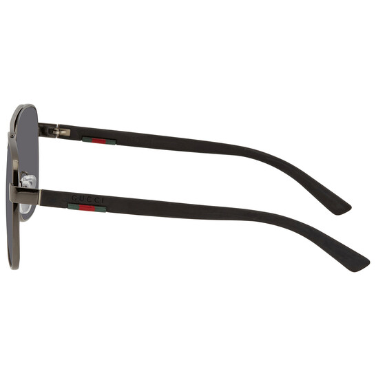 Gucci Grey Pilot Men's Sunglasses GG0422S 001 60