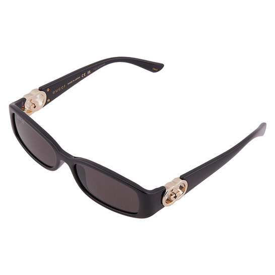 Gucci Grey Rectangular Ladies Sunglasses GG1661S 001 54