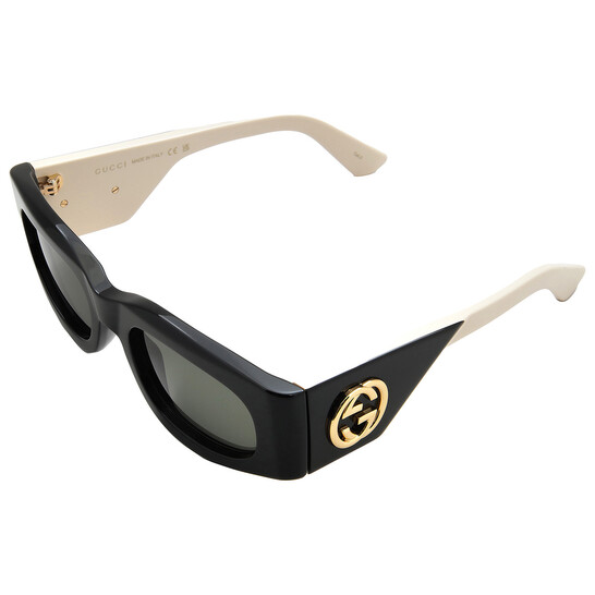 Gucci Grey Rectangular Ladies Sunglasses GG1664S 001 51