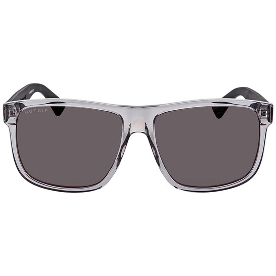 Gucci Grey Square Men's Sunglasses GG0010S 004 58