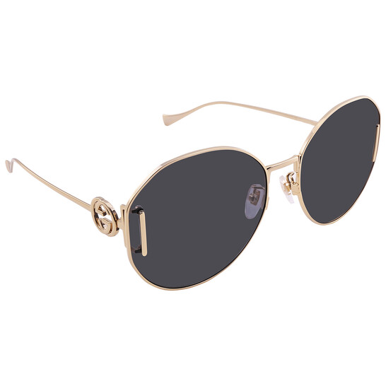 Gucci GG1206SA 002 Round Sunglasses - Gold/Grey Gucci GG1206SA - 002 Gold | Sunglasses Woman main image 2