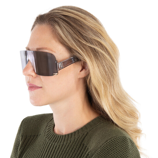 未使用級 現行品 GUCCI サングラス GG1637S NEW GUCCI GG1637S 002 OVERSIZED SILVER MASK WOMEN SUNGLASSES