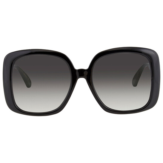 Gucci Grey Square Ladies Sunglasses GG0714SA 001 56