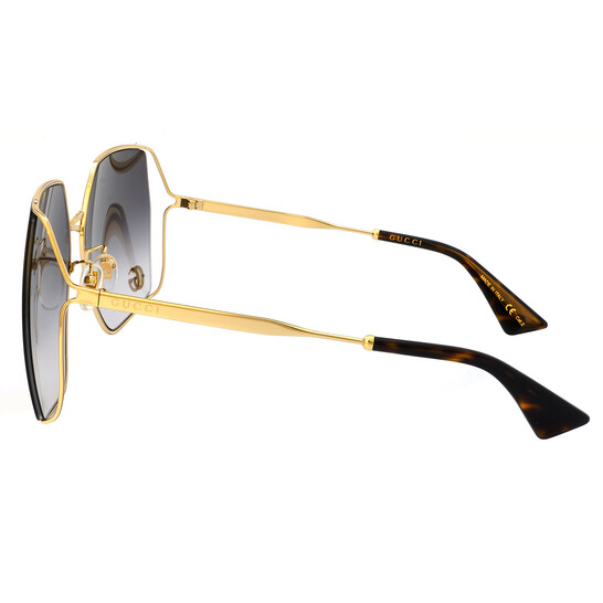 Gucci Grey Square Ladies Sunglasses GG0817S 006 65
