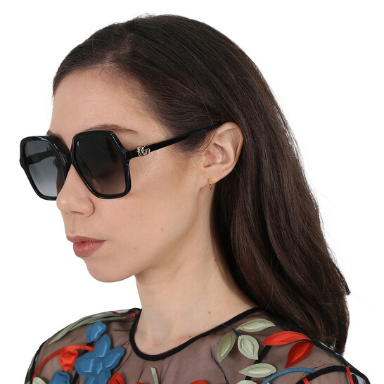 Gucci Grey Square Ladies Sunglasses GG1072SA 001 56 889652380377