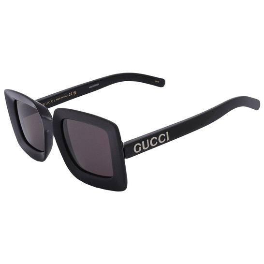 サングラス GUCCI Woman Sunglasses Black GG1718S 001 GUCCI Women's Sunglasses GG1718S 001 Shiny Black Square 51mm