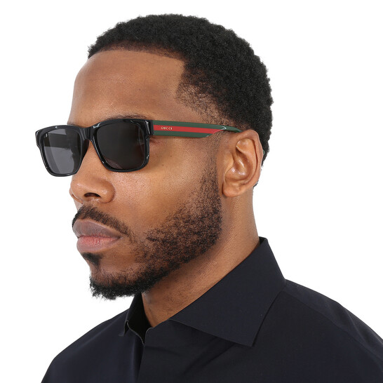 GG Gucci Grey Square Men's Sunglasses GG0340S 006 58
