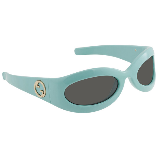Gucci GG1247s Sunglasses Teal and Gray NEW w/ Extras + FREE Shipping Gucci Grey Wrap Ladies Sunglasses GG1247S 006 60  main image 4