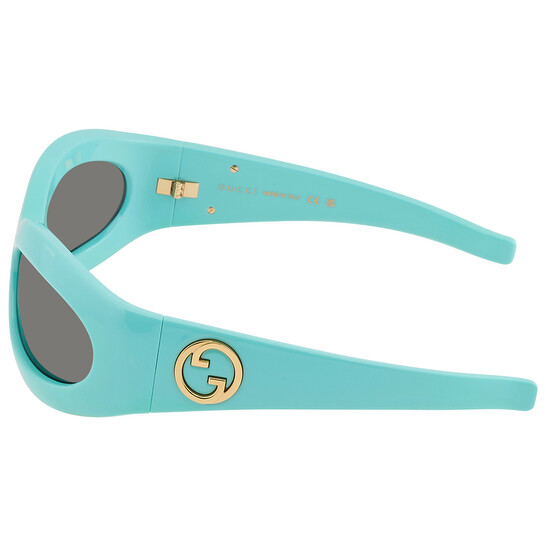 Gucci GG1247s Sunglasses Teal and Gray NEW w/ Extras + FREE Shipping Gucci Grey Wrap Ladies Sunglasses GG1247S 006 60  main image 3