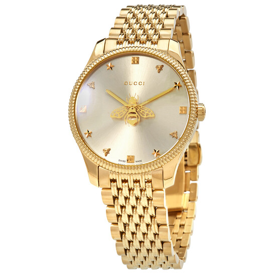 Gucci G-Timeless Quartz Silver Dial Ladies Watch YA1264155