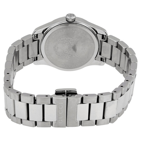 ゴージャス★GUCCI 25H Quartz Diamond White Dial Ladies Watch Gucci 34mm 25H Quartz Watch with Leather Strap, White