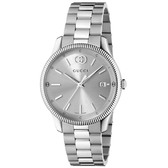 Gucci G-Timeless Silver-tone Dial Ladies Watch YA1264232 Watches