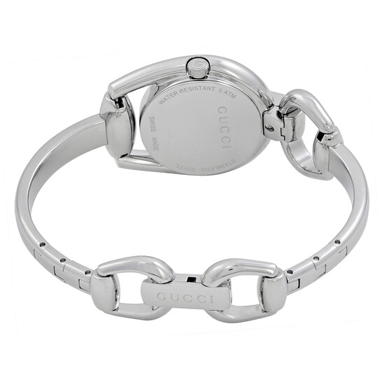 Gucci Horsebit Mother of Pearl Diamond Dial Ladies Bangle