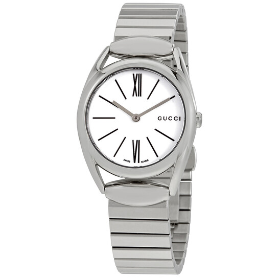 Gucci Horsebit New Small White Dial Ladies Watch YA140505