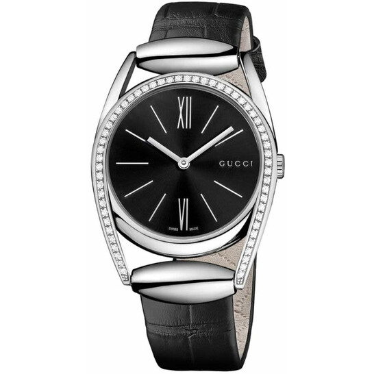 Gucci Horsebit Quartz Diamond Black Dial Ladies Watch  display picture 1