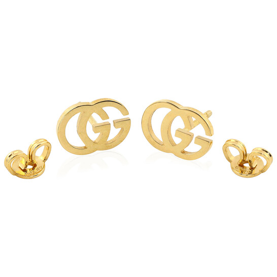 [GUCCI] Icon GG Tissue Stud 18K イエローゴールド・イヤリング Gucci Icon GG Tissue Stud Earrings YBD094074002 - Jewelry