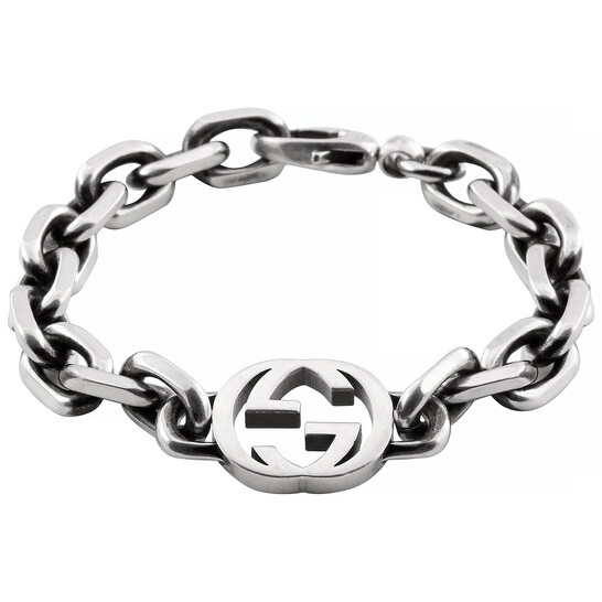 Gucci Interlocking G Bracelet, Size 19 YBA6270680010 - Jewelry