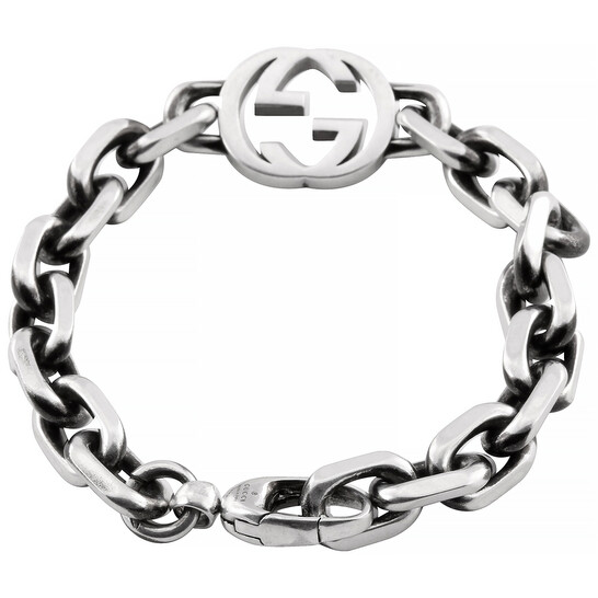 Gucci Interlocking G Bracelet, Size 19 YBA6270680010