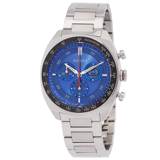 Gucci Interlocking G Chronograph Quartz Blue Dial Men's Watch