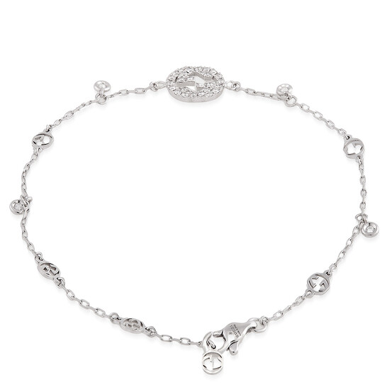 Gucci Interlocking G Diamond Bracelet In Wg, - 546x546 Image #4