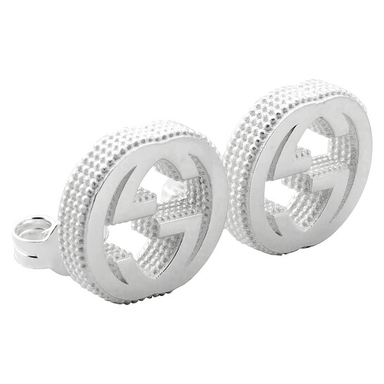 【Gucci】ピアス Interlocking G Silver Pierce Gucci Silver interlocking G earrings YBD356289001 - Jewelry