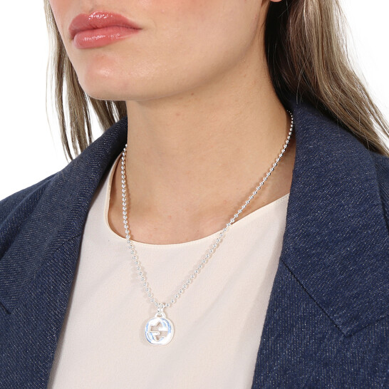 【 GUCCI 】 Interlocking G necklace in silver - YBB479219001 Gucci Interlocking G necklace in silver YBB479219001