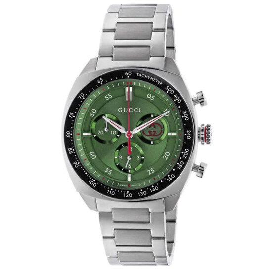 Gucci Interlocking G Quartz Green Dial Men's Watch YA142318