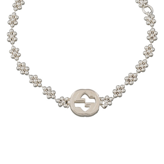 Gucci Interlocking G Sterling Silver Bracelet YBA481687001