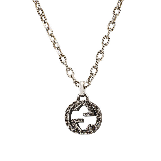 Gucci Ladies Aged Interlocking G Necklace YBB455307001 - Jewelry