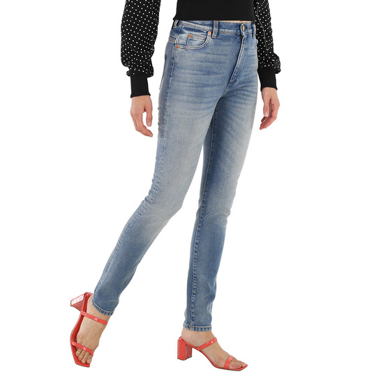 Gucci Ladies Blue Stretch Denim Skinny Pants, Waist Size 23