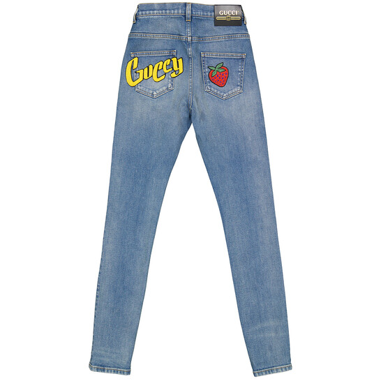 デニム・ジーパン GOLDEN  Women Denim Pants GWP02079 P001850 50134 BLUE Women's pants in lived-in effect denim