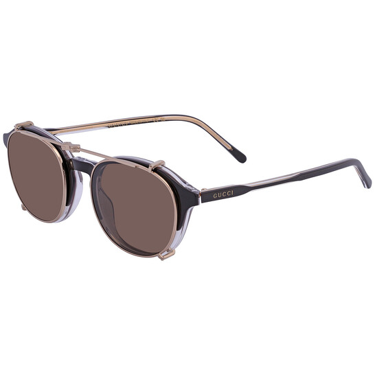 NEW Gucci GG1212S Clip On Rounded Eyeglasses + Sunglasses Gucci GG1212S 002 - Sunglasses for Man – LookerOnline main image 3