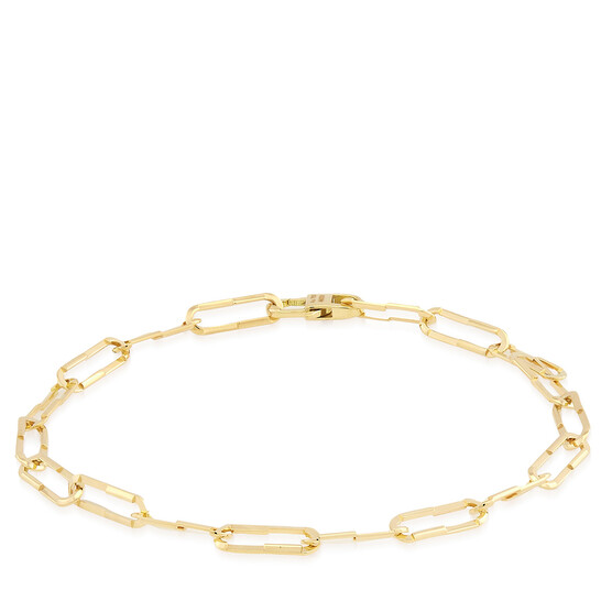 Gucci Link to Love 18ct Yellow Gold Chain Bracelet, Size 18