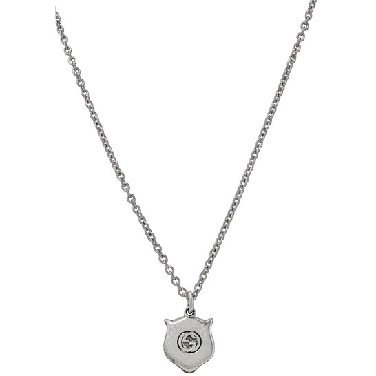 有吉ページ Gucci Men's necklace in silver with feline head YBB433608001