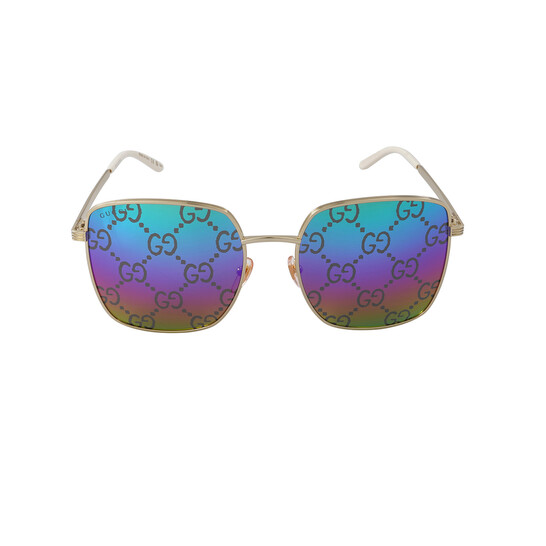 Gucci Multicolor Square Ladies Sunglasses GG0802S 004 57  display picture 3