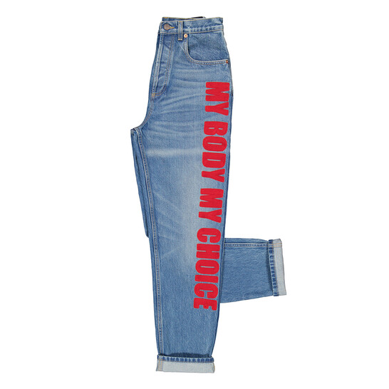 Gucci My Body My Choice Straight Leg Jeans, Waist Size 25
