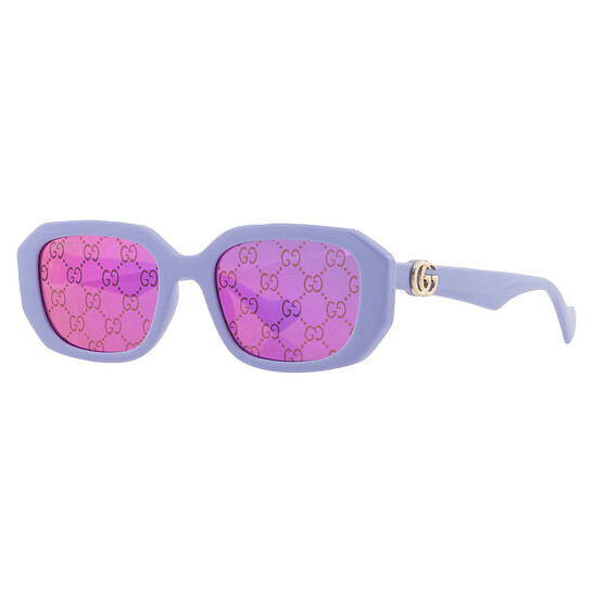 Gucci Pink Logo Geometric Ladies Sunglasses GG1535S 004 54