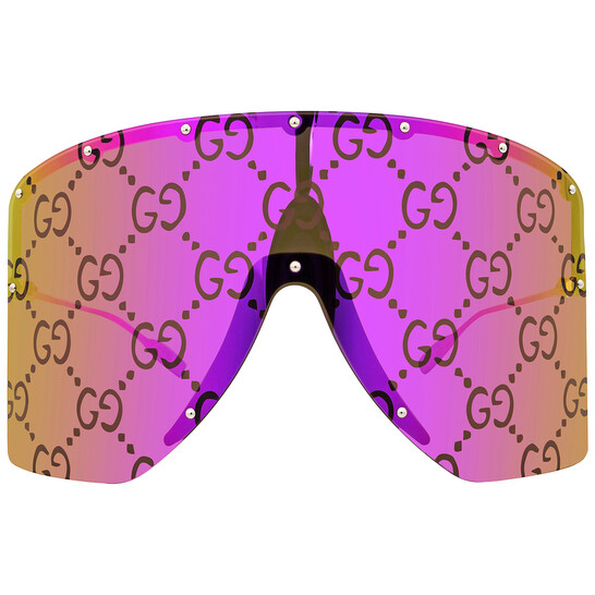 Gucci Pink Mirror Shield Unisex Sunglasses GG1244S 002 99