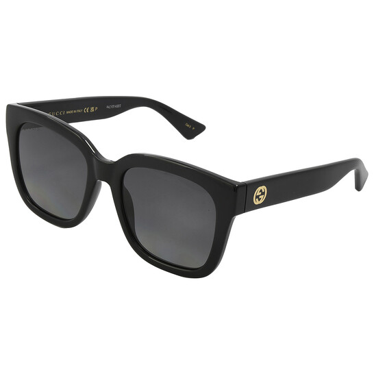 サングラス Gucci Polarized Sunglasses GG1338S 002 Rectangular GG1338S sunglasses Black | SmartBuyGlasses US