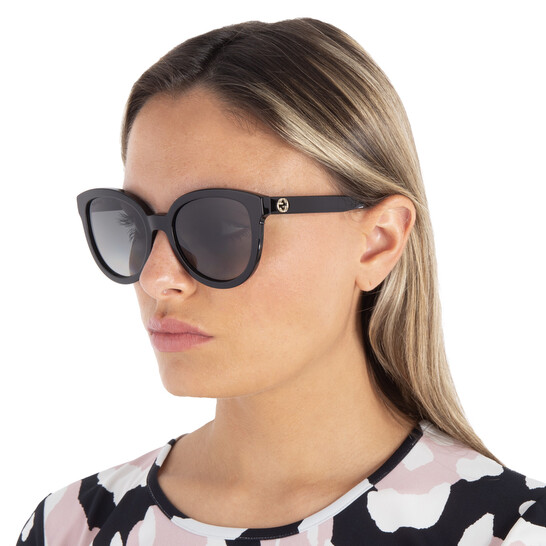 Gucci Polarized Grey Cat Eye Ladies Sunglasses GG1315S 002