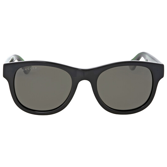 Gucci Polarized Grey Square Men's Sunglasses GG0003S 006 52