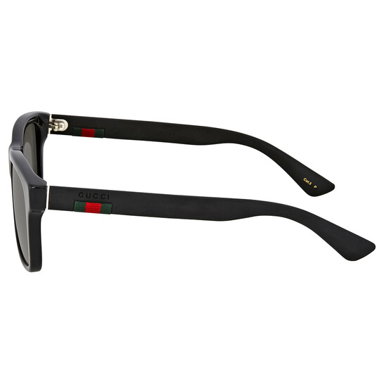 Gucci Polarized Grey Square Men's Sunglasses GG0008S 002 53