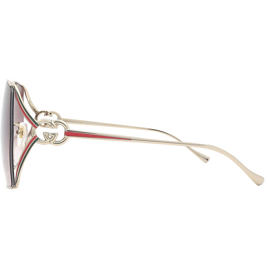 Gucci Red Geometric Ladies Sunglasses GG1322SA 003 64